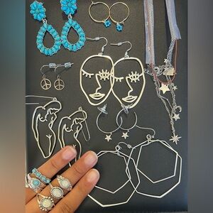 Silver and Turquoise Jewelry Set